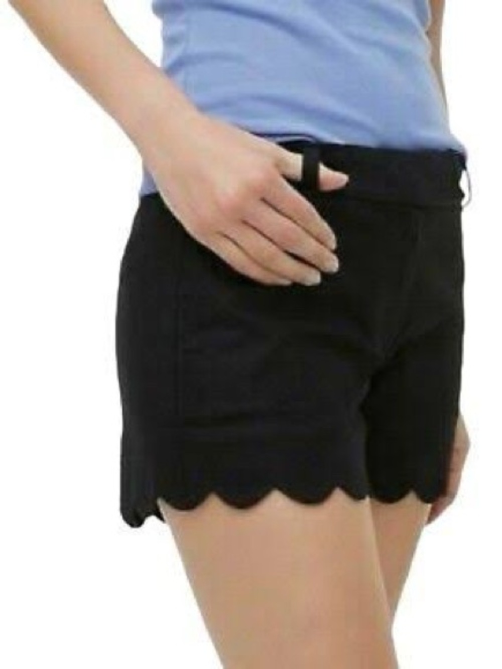 J. Crew Black Scallop Hem shorts